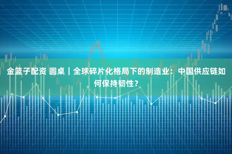 金篮子配资 圆桌｜全球碎片化格局下的制造业：中国供应链如何保持韧性？