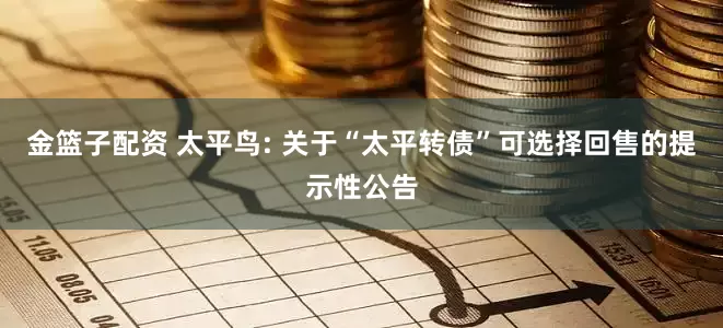 金篮子配资 太平鸟: 关于“太平转债”可选择回售的提示性公告