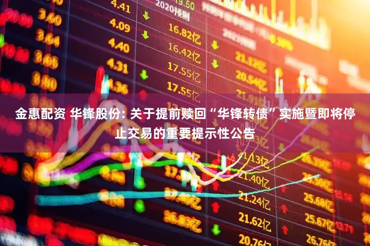 金惠配资 华锋股份: 关于提前赎回“华锋转债”实施暨即将停止交易的重要提示性公告